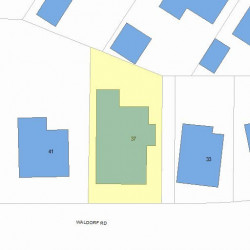 37 Waldorf Rd, Newton MA  02461-1332 plot plan