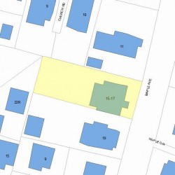 15 Maple Ave, Newton MA  02458-1917 plot plan