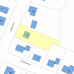 252 Lexington St, Newton MA  02466-1217 plot plan