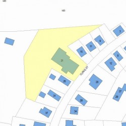 21 Curve St, Newton MA 02465-2206 plot plan