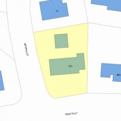 499 Crafts St, Newton MA  02465-1735 plot plan