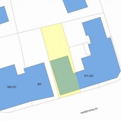 323 Watertown St, Newton MA  02458-1322 plot plan