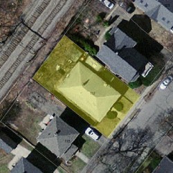 111 Floral St, Newton MA 02461-1543 aerial view