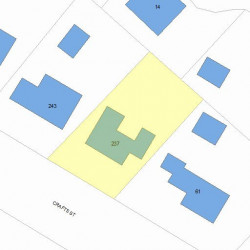 237 Crafts St, Newton MA  02460-1440 plot plan