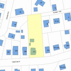 285 Webster St, Newton MA  02466-2105 plot plan