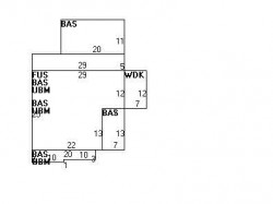 74 Upham St, Newton MA  02465-1520 floor plan