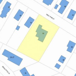 68 Pine St, Newton MA  02465-1442 plot plan