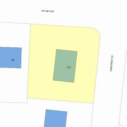 725 Chestnut St, Newton MA 02468-2020 plot plan