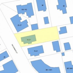 19 Woodward St, Newton MA 02461-1511 plot plan