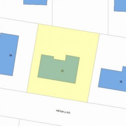 43 Kendall Rd, Newton MA  02459-2657 plot plan
