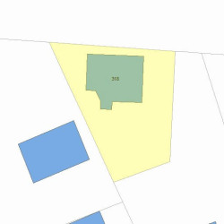 318 California St, Newton MA 02458-1053 plot plan