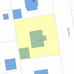 877 Chestnut St, Newton MA  02468-2334 plot plan