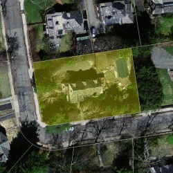 28 Sheffield Rd, Newton MA  02460-2119 aerial view