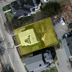 76 Elm St, Newton MA  02465-1806 aerial view