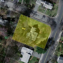 257 Dedham St, Newton MA  02461-2044 aerial view