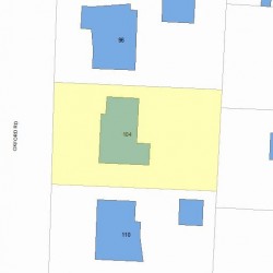 104 Oxford Rd, Newton MA 02459-2406 plot plan