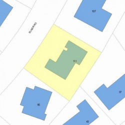 101 Elinor Rd, Newton MA 02461-1848 plot plan