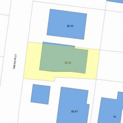 32 Emerson St, Newton MA  02458-1605 plot plan