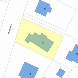 70 Waverley Ave, Newton MA 02458-2135 plot plan