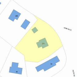 270 Waban Ave, Newton MA 02468-2151 plot plan