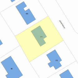 171 Christina St, Newton MA  02461-1915 plot plan
