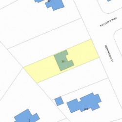 361 Winchester St, Newton MA  02461-2047 plot plan