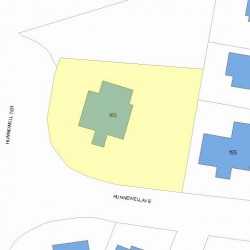165 Hunnewell Ave, Newton MA 02458-2245 plot plan
