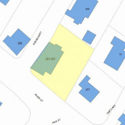 223 River St, Newton MA 02465-1433 plot plan