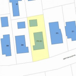 381 Newtonville Ave, Newton MA 02460-1928 plot plan