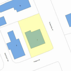 1 Waban St, Newton MA 02458-1548 plot plan