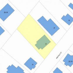 25 Emerald St, Newton MA  02458-1213 plot plan