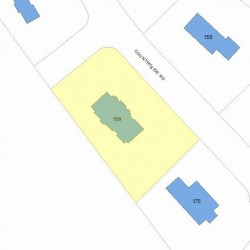 159 Countryside Rd, Newton MA 02459-2918 plot plan