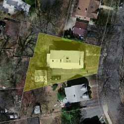 11 Woodbine Ter, Newton MA  02466-1820 aerial view