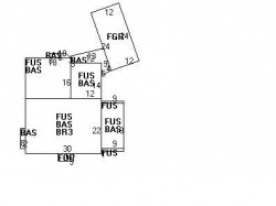 24 Jameson Rd, Newton MA  02458-2601 floor plan