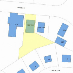 1106 Beacon St, Newton MA 02461-1102 plot plan