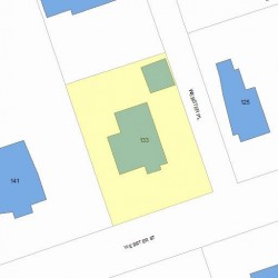 133 Webster St, Newton MA  02465-1822 plot plan