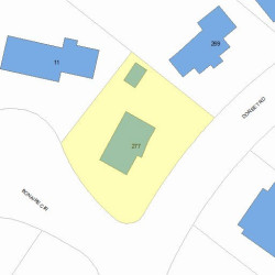 277 Dorset Rd, Newton MA 02468-1407 plot plan