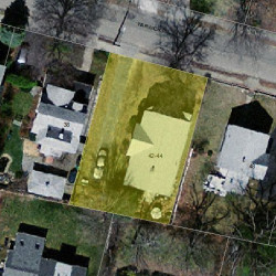 42 Warwick Rd, Newton MA 02465-1724 aerial view