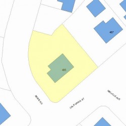 495 California St, Newton MA 02460-1208 plot plan