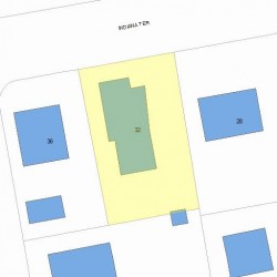 32 Indiana Ter, Newton MA  02464-1315 plot plan