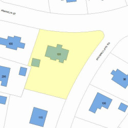 180 Franklin St, Newton MA 02458-2415 plot plan