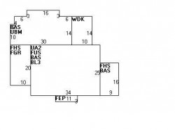 11 Burnside Rd, Newton MA  02461-1401 floor plan