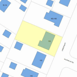 109 Langdon St, Newton MA 02458-1982 plot plan