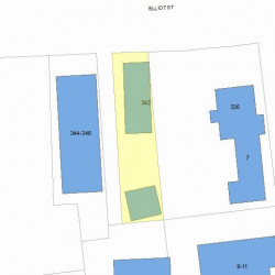 342 Elliot St, Newton MA 02464-1103 plot plan