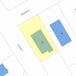 64 Perkins St, Newton MA 02465-2341 plot plan