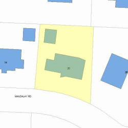 20 Mandalay Rd, Newton MA 02459-1319 plot plan