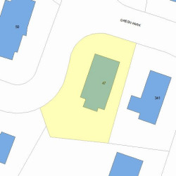 47 Green Park, Newton MA 02458-2605 plot plan