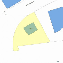 1362 Washington St, Newton MA  02465-2000 plot plan