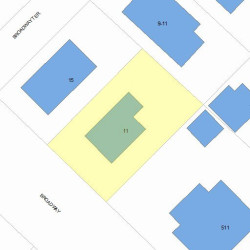 11 Broadway Ter, Newton MA  02460-1404 plot plan