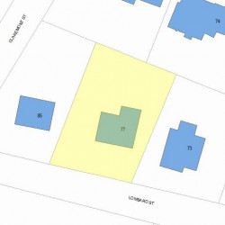 77 Lombard St, Newton MA 02458-2513 plot plan